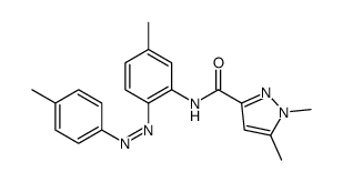 1,5-dimethyl-N-[5-methyl-2-[(4-methylphenyl)diazenyl]phenyl]pyrazole-3-carboxamide结构式