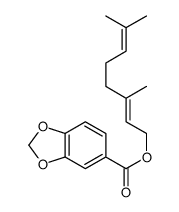 3,7-dimethylocta-2,6-dienyl 1,3-benzodioxole-5-carboxylate结构式