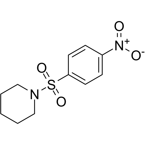 1-((4-硝基苯基)磺酰基)哌啶结构式