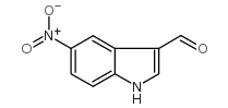 5-硝基吲哚-3-甲醛结构式