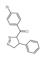 (4-bromophenyl)-(4-phenyl-4,5-dihydro-3H-pyrazol-3-yl)methanone结构式