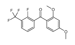 2,4-二甲氧基苯基[(2-氟-3-(三氟甲基)苯基)]甲酮结构式