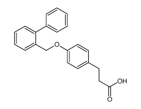 3-[4-[(2-phenylphenyl)methoxy]phenyl]propanoic acid Structure