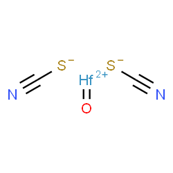 Bis(thiocyanic acid)oxohafnium salt Structure