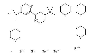 4-tert-butyl-6-(4-tert-butylpiperidin-1-id-2-yl)-2H-pyridin-1-ide,carbanide,dicyclohexyltin,platinum(4+),tellurium Structure