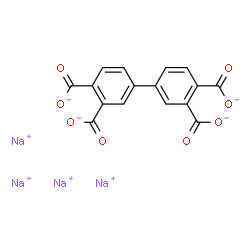 1,1'-Biphenyl-3,3',4,4'-tetracarboxylic acid tetrasodium salt结构式