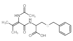 L-Cysteine,N-(N-acetyl-2,3-didehydrovalyl)-S-(phenylmethyl)- (9CI)结构式