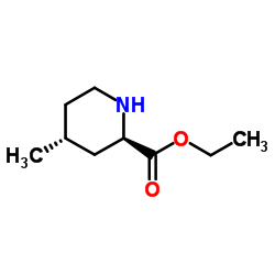 (2R,4R)-4-甲基-2-哌啶甲酸乙酯结构式