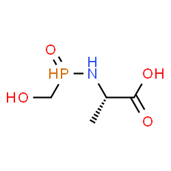 L-Alanine, N-(hydroxymethylphosphinyl)- (9CI)结构式
