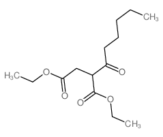 Butanedioic acid, 2-(1-oxohexyl)-, 1,4-diethyl ester结构式
