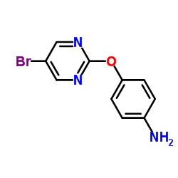 4-[(5-溴-2-嘧啶基)氧基]苯胺结构式