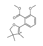 2-(3-methoxy-2-(methoxycarbonyl)phenyl)-3,4,4-trimethyl-4,5-dihydrooxazol-3-ium结构式
