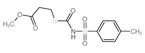 methyl 3-[(4-methylphenyl)sulfonylcarbamoylsulfanyl]propanoate结构式