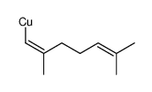 (Z)-(2,6-dimethylhepta-1,5-dien-1-yl)copper结构式