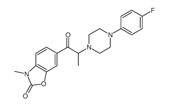 2-BENZOXAZOLINONE, 6-(2-(4-(p-FLUOROPHENYL)-1-PIPERAZINYL)PROPIONYL)-3-METHYL- Structure