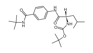 [(S)-1-(4-tert-Butylcarbamoyl-phenylcarbamoyl)-3-methyl-butyl]-carbamic acid tert-butyl ester结构式