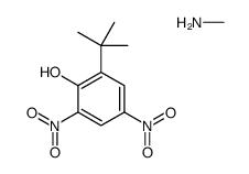 2-tert-butyl-4,6-dinitrophenol, compound with methylamine (1:1) Structure