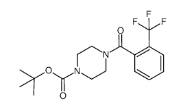 4-(2-trifluoromethylbenzoyl)-piperazine-1-carboxylic acid tert-butyl ester Structure