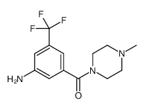[3-amino-5-(trifluoromethyl)phenyl]-(4-methylpiperazin-1-yl)methanone结构式
