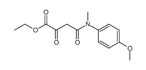 N-(4-methoxy-phenyl)-N-methyl-2-oxo-succinamic acid ethyl ester结构式