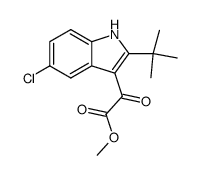 methyl (2-tert-butyl-5-chloro-1H-indol-3-yl)oxoacetate结构式
