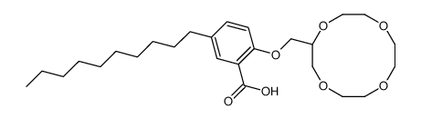 5-decyl-2-(1,4,7,10-tetraoxacyclododec-2-ylmethoxy)benzoic acid结构式