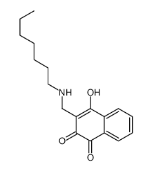 3-[(heptylamino)methyl]-4-hydroxynaphthalene-1,2-dione结构式
