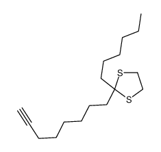 2-hexyl-2-oct-7-ynyl-1,3-dithiolane Structure