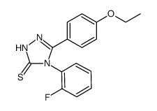 5-(4-ETHOXYPHENYL)-4-(2-FLUOROPHENYL)-4H-1,2,4-TRIAZOLE-3-THIOL结构式