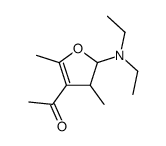 1-[2-(diethylamino)-3,5-dimethyl-2,3-dihydrofuran-4-yl]ethanone结构式
