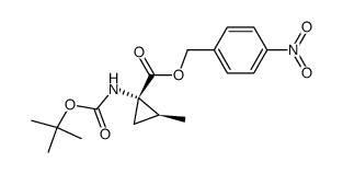 (1S,2S)-1-tert-Butoxycarbonylamino-2-methyl-cyclopropanecarboxylic acid 4-nitro-benzyl ester Structure