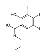 2-hydroxy-3,4,5-triiodo-N-propylbenzamide Structure