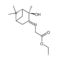 (+)-(1R,2R,5R)--Ethyl [(2-Hydroxypinan-3-ylene)amino]acetate Structure