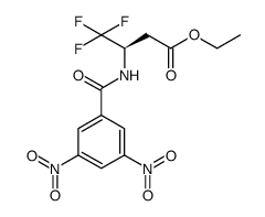 (R)-3-(3,5-dinitro-benzoylamino)-4,4,4-trifluoro-butyric acid ethyl ester Structure