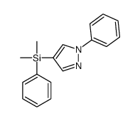 dimethyl-phenyl-(1-phenylpyrazol-4-yl)silane Structure