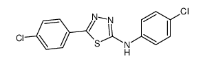 N,5-bis(4-chlorophenyl)-1,3,4-thiadiazol-2-amine结构式