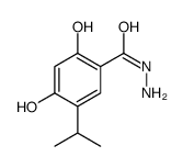 2,4-二羟基-5-(1-甲基乙基)-苯甲酸结构式
