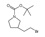 3-(2-溴乙基)吡咯烷-1-甲酸叔丁酯结构式