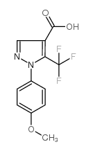 1-(4-甲氧苯基)-5-(三氟甲基)-1H-吡唑-4-羧酸结构式