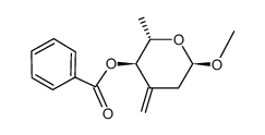Methyl-4-O-benzoyl-2,3,6-tridesoxy-3-C-methylen-α-L-erythro-hexopyranosid结构式