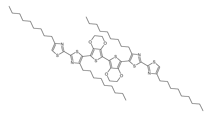 5,5'-bis(4,4'-dinonyl-2,2'-bithiazol-5-yl)-3,4,3',4'-bis(ethylenedioxy)-2,2'-dithienyl Structure