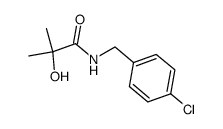 α-hydroxy-isobutyric acid-(4-chloro-benzylamide)结构式