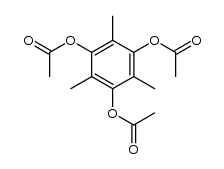 3,5-diacetoxy-2,4,6-trimethylphenyl acetate结构式