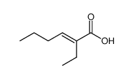 (E)-2-ethyl-2-hexenoic acid结构式