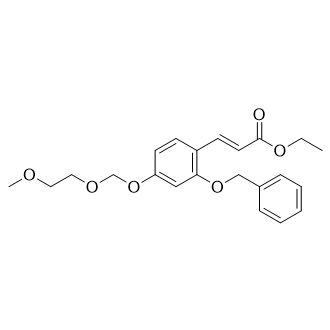(E)-3-(2-(苄氧基)-4-((2-甲氧基乙氧基)甲氧基)苯基)丙烯酸乙酯结构式