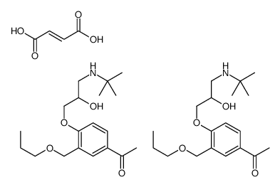(E)-but-2-enedioic acid,1-[4-[3-(tert-butylamino)-2-hydroxypropoxy]-3-(propoxymethyl)phenyl]ethanone Structure