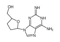 2,6-diaminopurine 2',3'-dideoxyriboside结构式