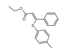 β-p-tolylsulfanyl-cinnamic acid ethyl ester Structure