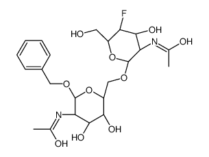 benzyl 2-acetamido-6-O-(2-acetamido-2,4-dideoxy-4-fluoroglucopyranosyl)-2-deoxygalactopyranoside结构式