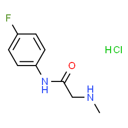 N-(4-FLUOROPHENYL)-2-(METHYLAMINO)ACETAMIDE HYDROCHLORIDE Structure